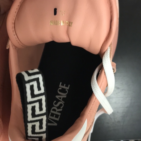 Authentic Versace Triplatform Leather Sneakers(peach like color) - Picture 12 of 16